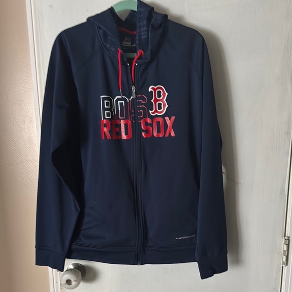 Boston Red Sox men’s large ThermaBase Navy zip up sweatshirt hooded - Picture 1 of 5